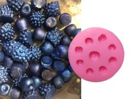 Molde silicona 9 frambuesas y arandanos 